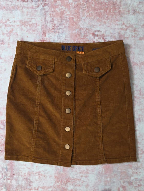 Blue Spice Dresses & Skirts - Blue Spice Rust Brown Corduroy Button-Front Mini Skirt